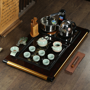 茶具套装自动整套电磁炉四合一实木茶盘功夫紫砂茶杯茶壶茶道陶瓷