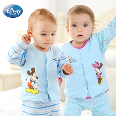 Disney/迪士尼2015新儿童马甲春秋 男女宝宝两面穿外套 纯棉马夹