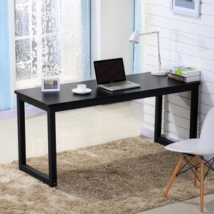钢木桌简易电脑桌写字桌双人办公桌会议桌书桌简约餐桌桌椅组合