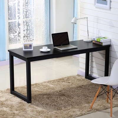 钢木桌简易电脑桌写字桌双人办公桌会议桌书桌简约餐桌桌椅组合
