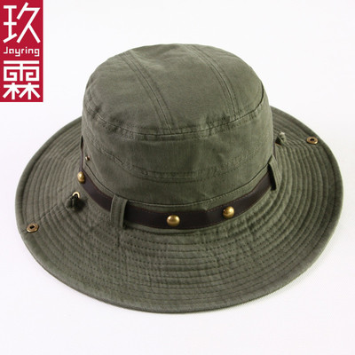 帽子男夏天 户外运动渔夫帽男士钓鱼布帽骑车遮阳帽牛仔帽沙滩帽