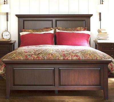 纯实木双人床1.8米 harbor床 美式实木双人床 house美式家具定制