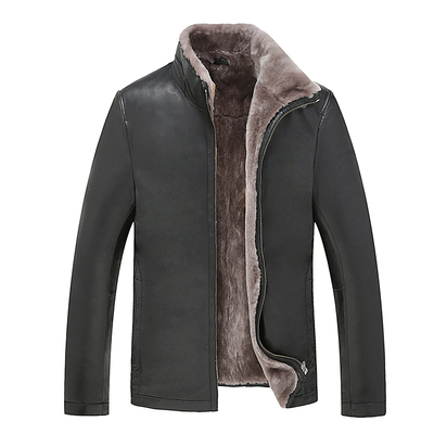 2015新款冬装中年羊皮毛一体男式真皮皮衣尼克服修身立领皮草大衣