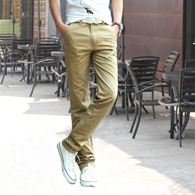 夏季男裤加长薄款休闲裤120cm青年韩版修身小直筒学院风格潮流裤
