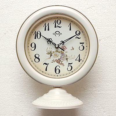 座钟台钟静音客厅简约两用台式钟表坐钟卧室床头钟欧式创意大时钟