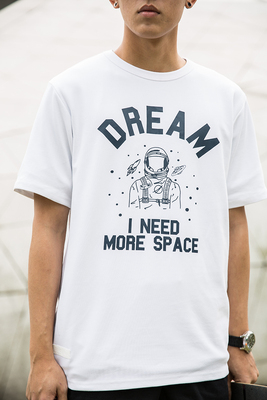 2017简约国潮牌太空火箭升空梦想家原创意高品质纯棉透气短袖T恤