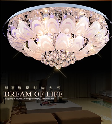现代LED水晶吸顶灯卧室水晶客厅灯餐厅吊灯吸顶灯酒店灯水晶灯