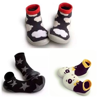 INS预售定制法国同款6789个月男女宝宝针织软底儿童学步鞋家居鞋