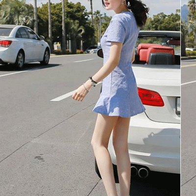 2015春装新款韩版气质修身淑女绣花蕾丝色花短袖包臂短裙连衣裙