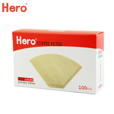 Hero 咖啡过滤纸 原色咖啡滤纸102号 100片 木质纤维滤纸