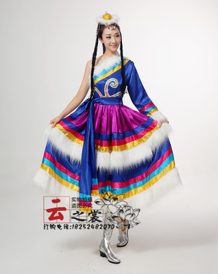 新款藏族舞蹈服装 民族演出服 装 少数民族舞蹈服饰秧歌服  Z-001