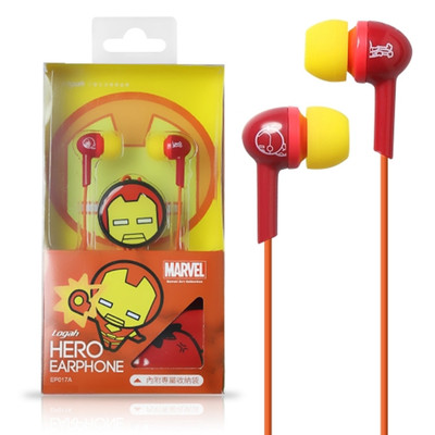 漫威音频英雄联盟系列耳塞式入耳式线控耳机MP3电脑通用 钢铁人