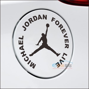 NBA明星公共篮球飞人乔丹油箱贴23号汽车贴膜个性车身反光车贴纸