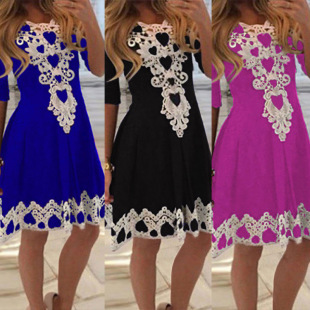 2016 Women Sexy Casual Slim Floral Lace Dress Party Dresses