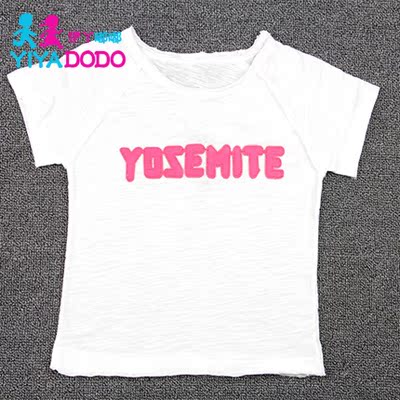 YIYADODO2015夏装新款T恤绣花字母短袖