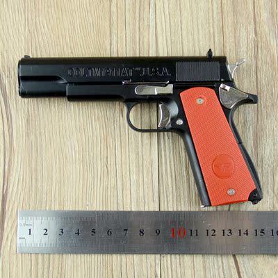 1:2.05全金属柯尔特M111手枪模型合金版可拼装不可发射儿童玩具