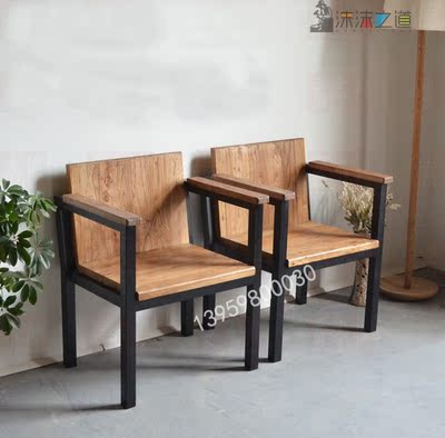 欧式铁艺餐椅扶手靠背办公电脑椅家用实木休闲椅子餐桌椅办公桌椅