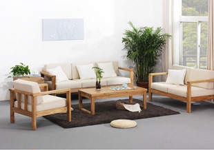 北欧松木沙发 纯实木沙发 后现代简约现代原木客厅餐椅新古典家具