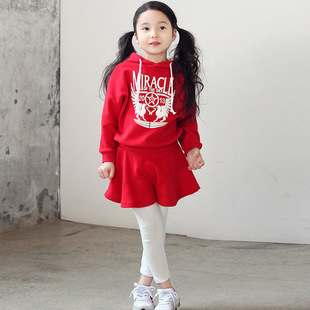 16韩版童卫衣中大童套装裙童超值3件套一件代发淘宝爆款棉卫衣