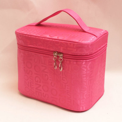 出游整理包手提包字母化妆盒化妆箱可折叠化妆包旅行收纳包化妆包