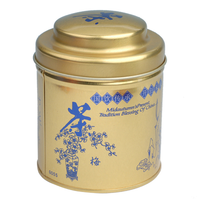 日本进口铁  中号金色红色通版茶叶罐 50克80克容量 高档茶叶铁罐