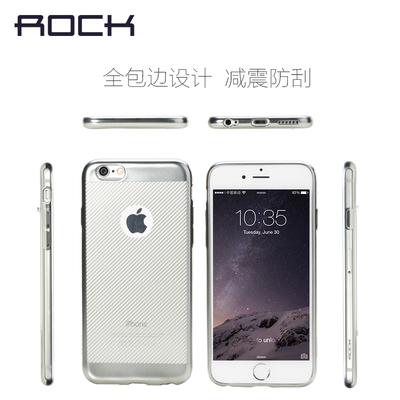 ROCK iphone6手机壳4.7 苹果6plus手机套电镀硅胶超薄ip65.5软壳