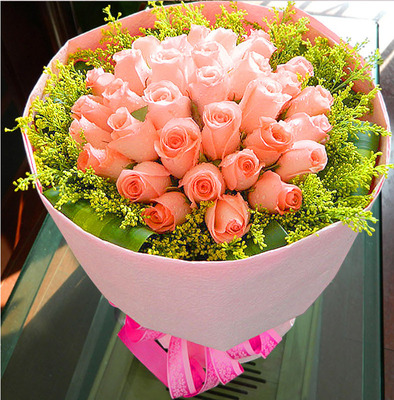 粉玫瑰花呼和浩特生日鲜花速递全国同城兰州宁波送花西藏昆明Z