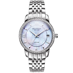 新款正品手表镶钻潮流时尚女士手表防水石英表水钻表日历钢带女表