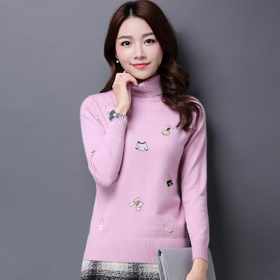 2016秋款毛衣外穿韩版短款上衣学生装打底衫修身毛针织套头衫长袖
