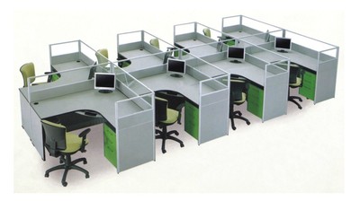 办公家具4人办公桌现代简约员工位职员桌卡位组合屏风隔断办公桌