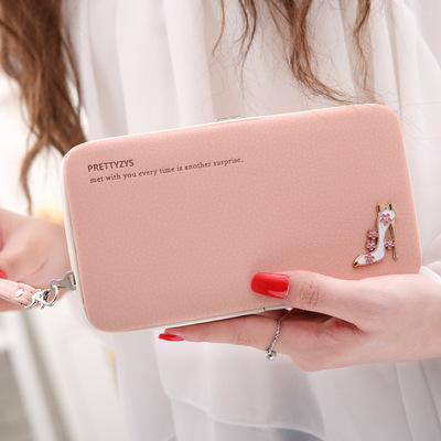 新款韩版简约手机钱包女生长款可爱大容量大钞夹饭盒钱包包邮