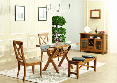 北欧现货餐桌椅 实木白蜡木小户型餐桌椅 包物流