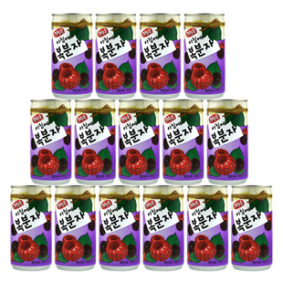 韩国饮料/海太树莓汁/180mL/韩国进口果汁/15听装