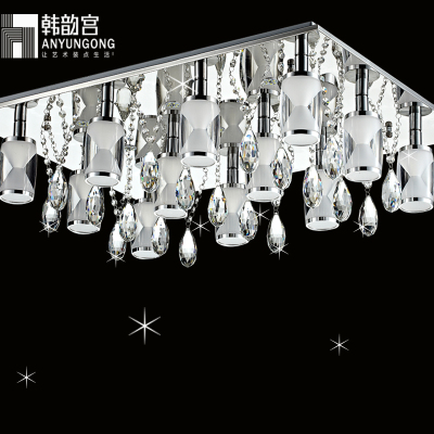 2016新款LED水晶吸顶灯长方形客厅灯卧室餐厅灯具沙漏艺术吸顶灯