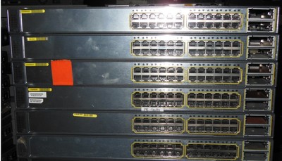 思科cisco WS-C3750E-24TD-S 24口千兆交换机 2端口X2万兆10G