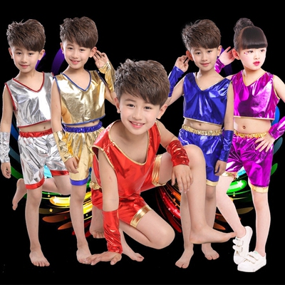 六一儿童现代舞演出服爵士舞表演服男女孩舞蹈服装幼儿园亮片包邮