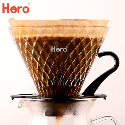 hero咖啡滤杯不锈钢手冲过滤器 咖啡滤纸套装玻璃手冲咖啡壶