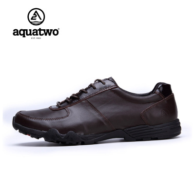 AQUATWO新款 商务头层牛皮休闲鞋大头皮鞋男士户外休闲鞋皮鞋子
