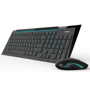 雷柏8200P 无线鼠标键盘套装 静音防水省电 电脑游戏轻薄无线键鼠