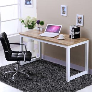 钢木台式电脑桌简易简约书桌子家用办公会议桌双人写字桌餐桌包邮
