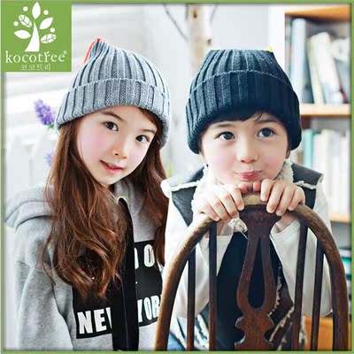 韩国KK树儿童套头帽男童女童2-4-8岁小孩护耳套头帽子宝宝秋冬季
