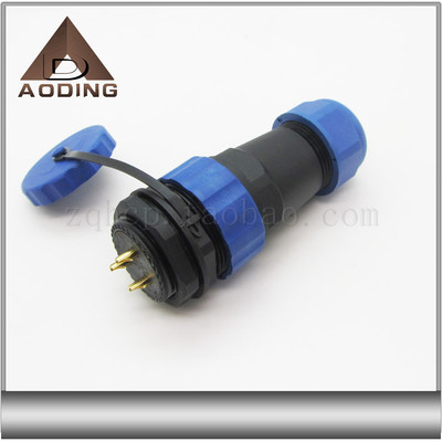 塑料防水插头插座 SP28-3芯航空插头 对接式 户外电源电缆连接器