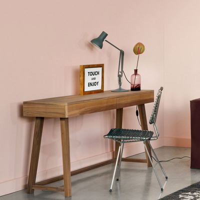 北欧原木书桌简约卧室家用个性写字台办公桌写字桌书房实木电脑桌