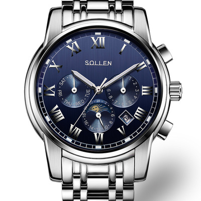 男士新款手表全自动机械表防水钢带腕表商务时尚潮流男性夜光男表