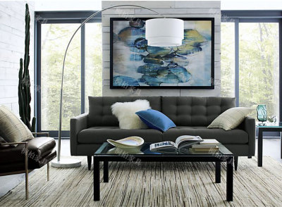 北欧宜家现代欧式客厅简约沙发实木拉扣时尚布艺休闲双人三人沙发
