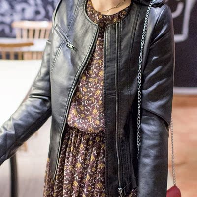 2015秋装新款修身短款pu皮衣女欧美机车服韩版女装外套女士夹克潮