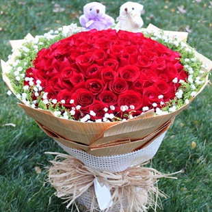 52朵红玫瑰生日鲜花速递合肥成都郑州杭州西安广州深圳全国送花