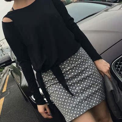 2016秋装新款长袖韩版纯色捆绑T602