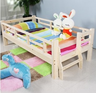 多功能实木儿童床护栏特价床男孩女孩单人床可定制婴幼儿床