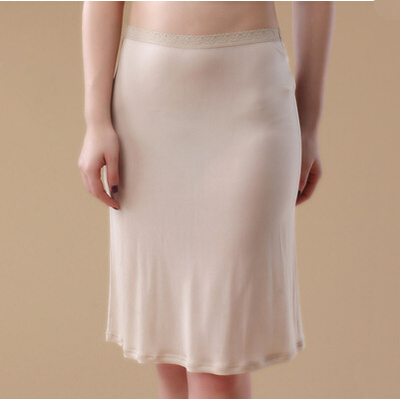 2014薄款真丝衬裙100%桑蚕丝针织短款半身衬裙5分打底安全裙